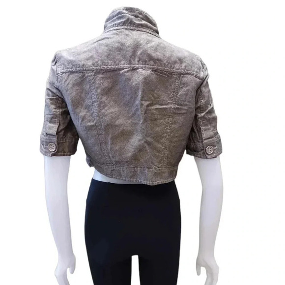 Blacky Dress Berlin Linen Blend Crop Short Sleeve Top Size 8 - Picture 6 of 12